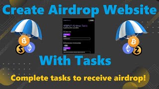 Create Airdrop Website With Tasks Required To become Eligible | Free Source code! screenshot 3