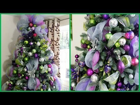 How To Decorate A Christmas Tree With Deco Mesh Deck The Halls Pt 3 Youtube