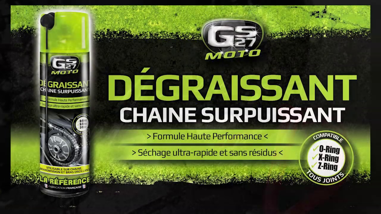 Spray dégraissant chaîne moto surpuissant GS27 - Eboutique