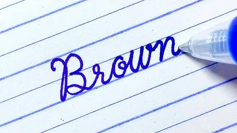 Brown - Word in cursive writing | How to write English cursive writing |Cursive handwriting practice