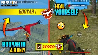 FREE FIRE - LATEST AWESOME TRICKS FOR GLOBAL PUSH| BOOYAH IN AIR ONLY AND HEAL YOURSELF 