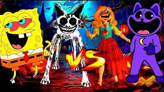 Spongebob Digital Circus VS Zoonomaly origin story 2 VS Miss Delight VS Catnap