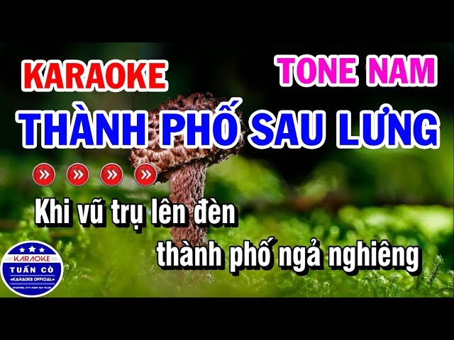 Karaoke Thành Phố Sau Lưng | Nhạc Sống Tone Nam | Karaoke Tuấn Cò class=