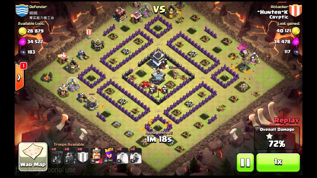 Cryptic Raids CoC - PentaLavaLoon TH9 - ~Hunter~K