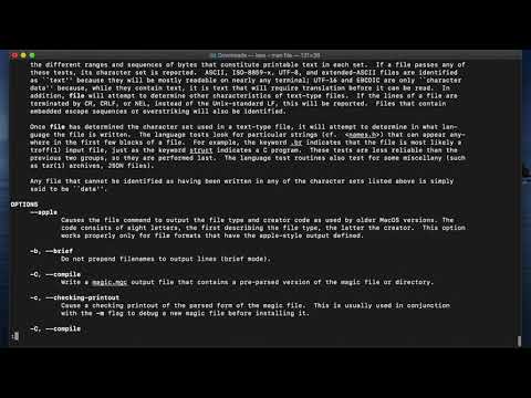 Mac OS Terminal  - man