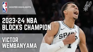 Victor Wembanyama Wins The Season Blocks Champion Award | 2023-24 NBA Award Winners