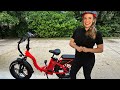 Rattan ebike foldable 2 seat electric bicycle  fast powerful offroad pedal assist bike