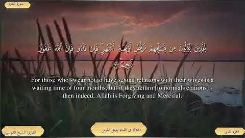 سورة البقرة من الاية ( 226 ) الى الاية ( 286 ) بصوت ( ياسر الدوسري )