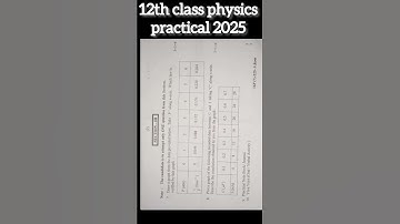 12th class physics practical paper 2025