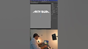 How to create path blur shadow in adobe photoshop #graphicdesign #video #tutorial