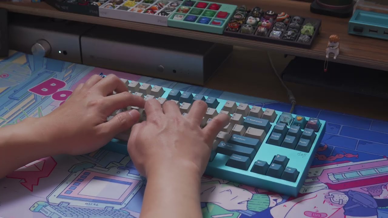 Daji Ocho Cuatro 2.1 with lubed Cherry MX Browns Typing Sounds