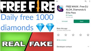 FREE MAXX app real or fake | free diamonds | free dj alok | Garena free fire | Tech Lover DK screenshot 2
