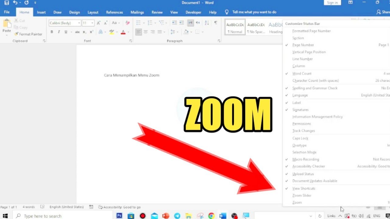CARA MENGATASI HALAMAN MICROSOFT WORD TIDAK BISA DI ZOOM | TERBARU 2022