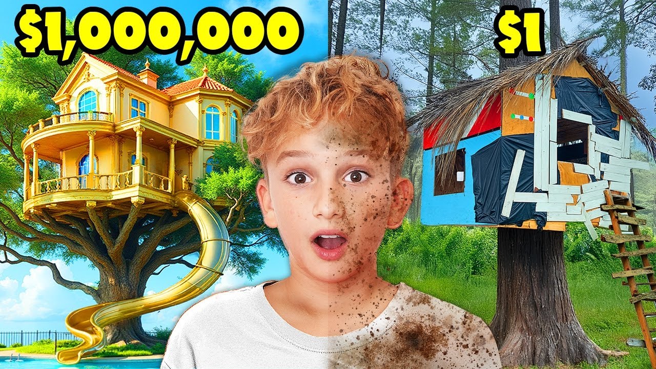 Домик на дереве за 1 доллар против домика на дереве за 1 000 000 долларов!