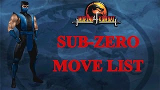 Mortal Kombat 4 - Sub-Zero Move List Resimi