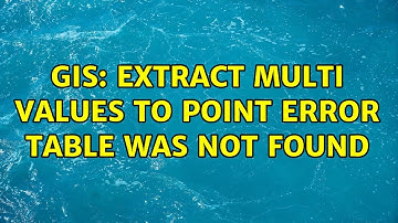 GIS: Extract Multi Values to point error table was not found