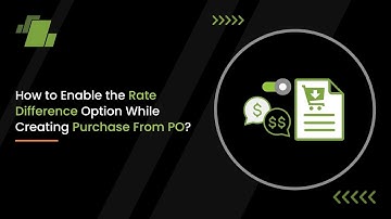 How to Enable Rate Difference Option while Creating Purchase from PO in Logic ERP Software?