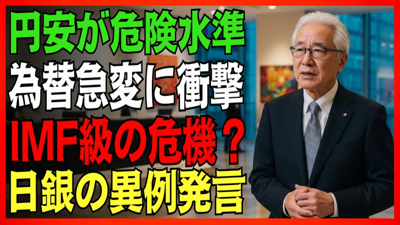 「IMF級の危機を認めたのか？円安が進む中で、ついに見えてきた日本銀行総裁の本音――誰も語らない“本当の話”をお伝えします」