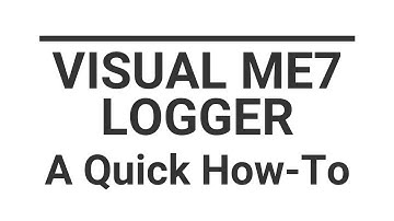 Visual ME7 Logger Program Setup