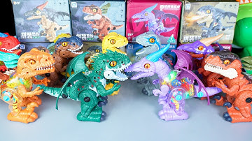 9 DINOSAURS: T-REX, INDOMINUS REX, BLUE, PYRORAPTOR, VELOCIRAPTOR, PTERANODON - ASMR - DKT 230510