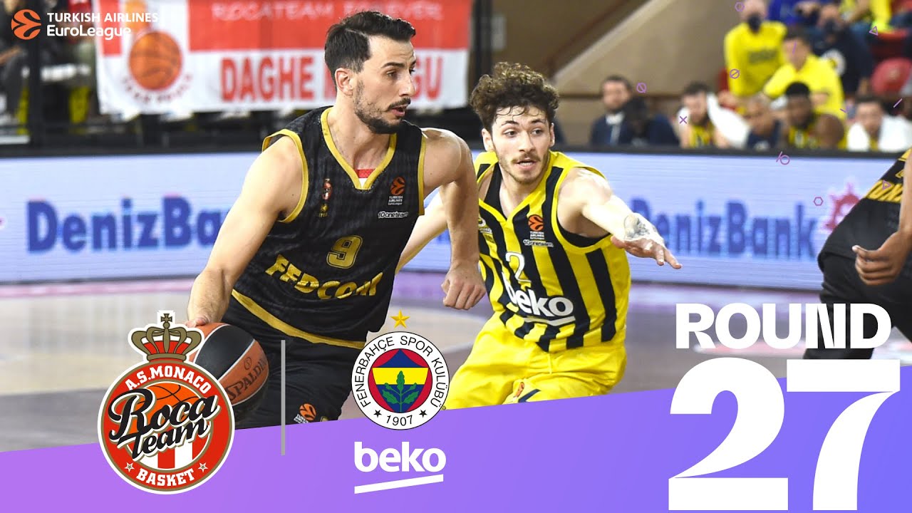 Monaco - Fenerbahce Beko Round 27, Highlights | Turkish Airlines EuroLeague