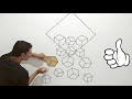 OPTICAL ILLUSION ART 3D WALL PAINTING ART || CUBE GRAVITATION || LUBANG TEMBOK 3D