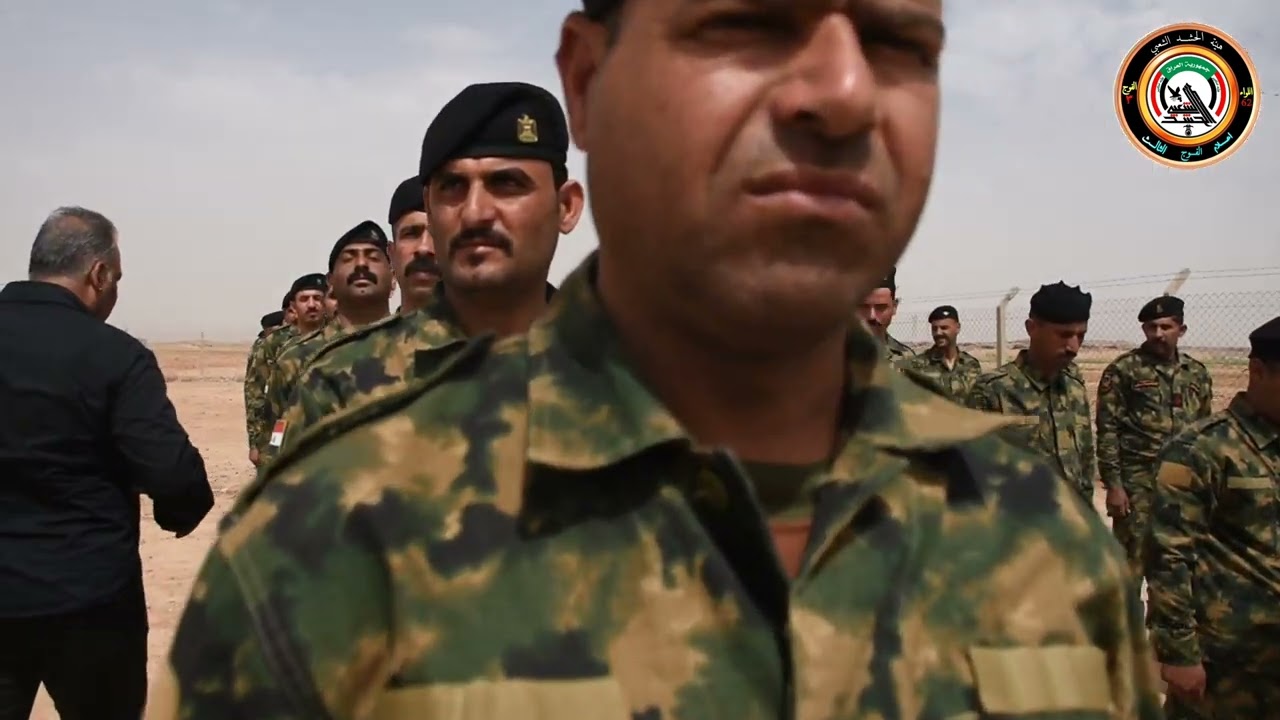 زيارة أمر لواء ٦٢ الي موقع تدريب مقاتليي الفوج الثالث قيادة عمليات ديالى للحش.ـد الشع.بي