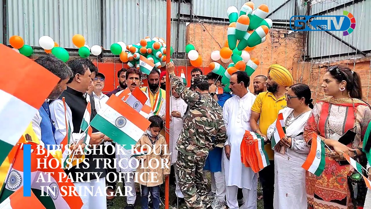 BJPS Ashok Koul hoists tricolor at party office in Srinagar