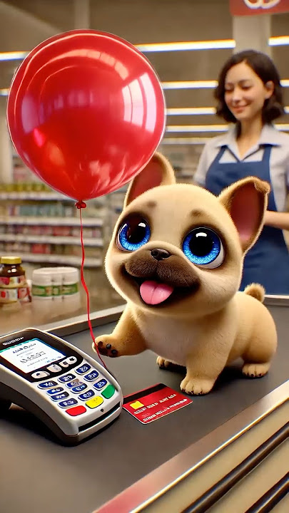 Dog's Balloon Flies Away! Yellow Bird's Amazing Rescue & Burger Buddies! 🎈🐦🍔#shorts #cute #dog