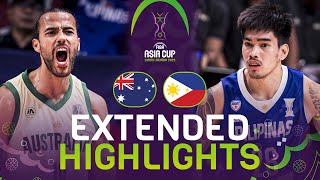 Australia 🇦🇺 vs Philippines 🇵🇭 | Extended Highlights | FIBA Asia Cup 2025