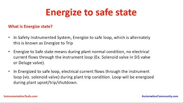 Energize to Safe State - Emergency Shutdown System - Safety PLC Basics
