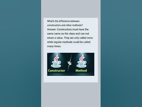 What’s the difference between constructors and other methods? #viral # ...