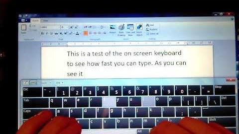 ExoPC - On screen keyboard test