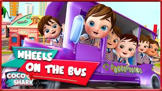 Wheels on the Bus - Pink Party Edition! - Baby songs - Nursery Rhymes & Kids Songs  -Coco Shark