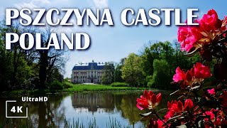 Walk in Pszczyna Castle Park, Poland |Spacer po parku zamkowym w Przczynie, Polska | 4K Walking Tour