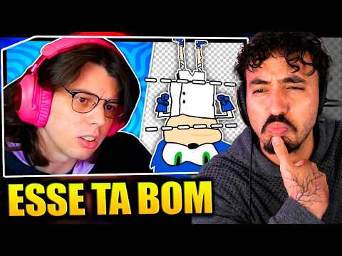 DESENHANDO DE CABEÇA PRA BAIXO! (Ft. Ycro e Scottonauta) | Leozin React