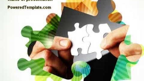 Addition Of A Puzzle PowerPoint Template by PoweredTemplate.com