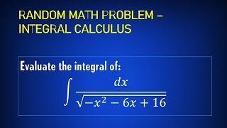 Integral Calculus: Integral Yielding to Inverse Trigonometric Function