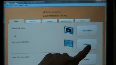 Tobii C12 Track Status and Calibration