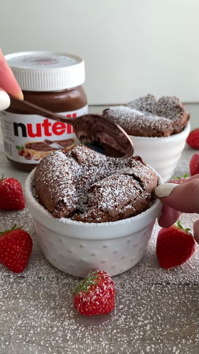 Nutella Soufflé Recipe #shorts