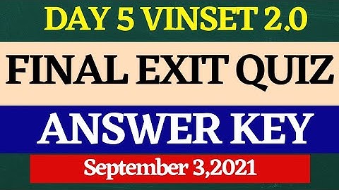 VINSET 2.0 DAY 5 QUIZ GUIDE | Video Editing Applications 101