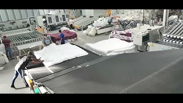 Full Automatic Blanket Comforter Production Line, Fiber Line+3Decker Quilter