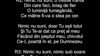 Video thumbnail of "Nimic nu sunt [versuri]"