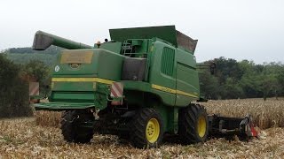 Moisson du Maïs 2016 - John Deere T660 & Dominoni 8 rangs - AS Agri-Passion