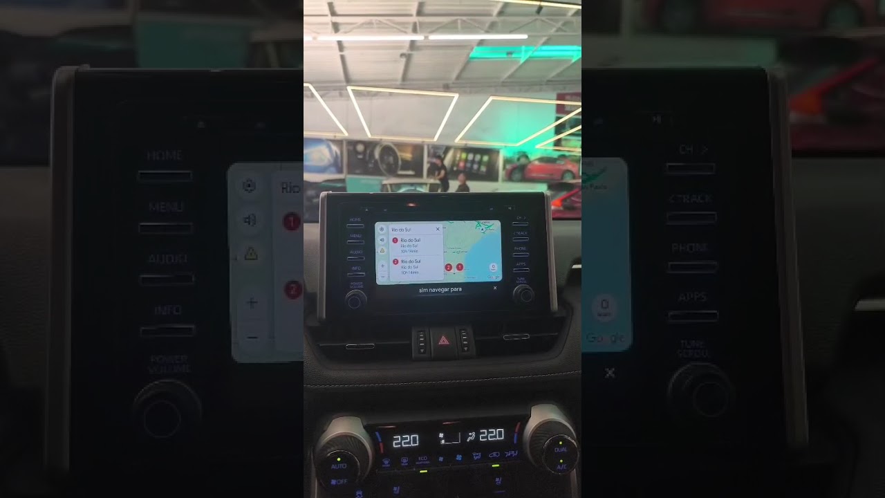 Demonstração - CarPlay sem fio Toyota RAV4 híbrida - Rio Sul x São Paulo #artsomauto