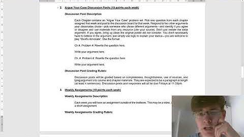 PHYS 222 Thermodynamics and Renewable Energy - Syllabus and Introduction Video