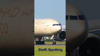 #shorts Boeing 777F Etihad Cargo landing Touch Down #aviation #planespotting