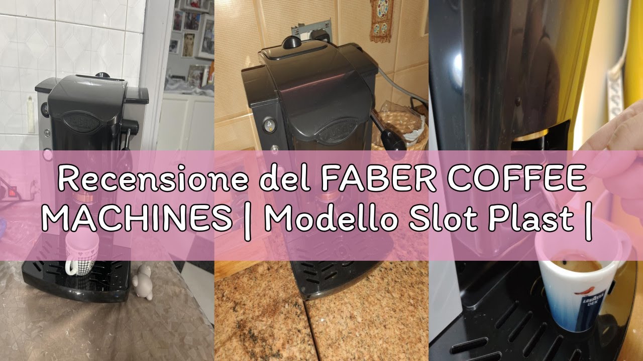FABER COFFEE MACHINES | Model Slot Inox | Koffiezetapparaat voor ESE-pads 44 mm | Kleur Wit Kunststof Zwart | Padpers van messing