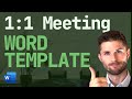 Free Word Template: 1:1 Employee-Manager Meeting | Download