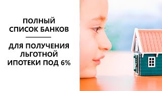 Полный список банков для льготной ипотеки 6% - дополнение моего видео